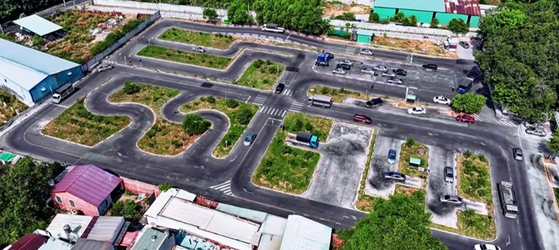 Toàn cảnh sân tập lái xe