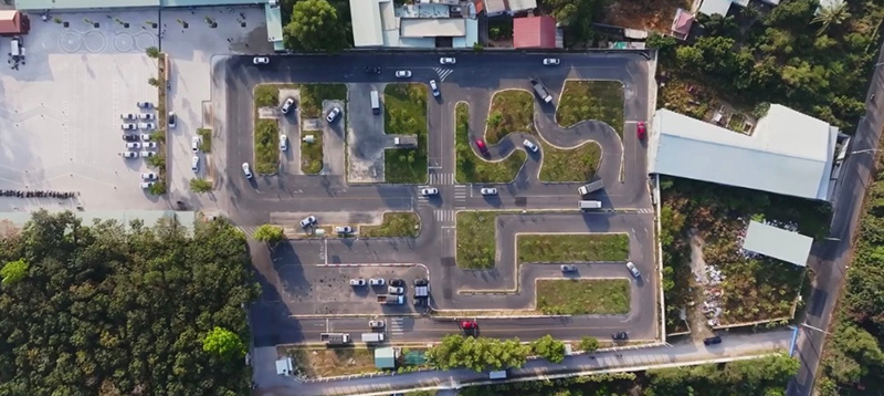 Toàn cảnh sân tập lái xe